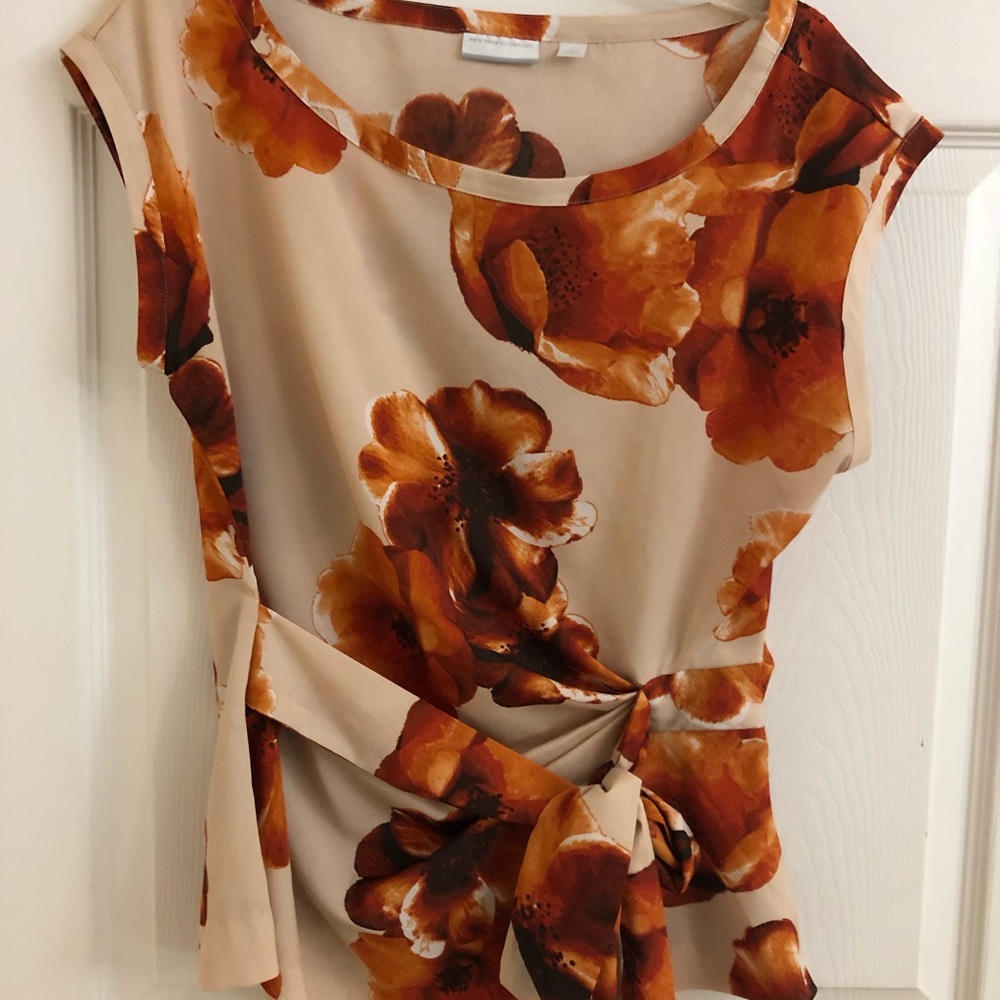 New York and Company blouse with side tie